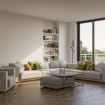 Wohnzimmer mit Holzboden